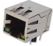 Abracon-ARJP11A-MASA-B-A-EMU2 Connector Telephone and Telecom Conn RJ-45 RCP 8 POS 1.27mm Solder RA Thru-Hole 13 Terminal 1 Port Cat 5/Cat 6 Carton