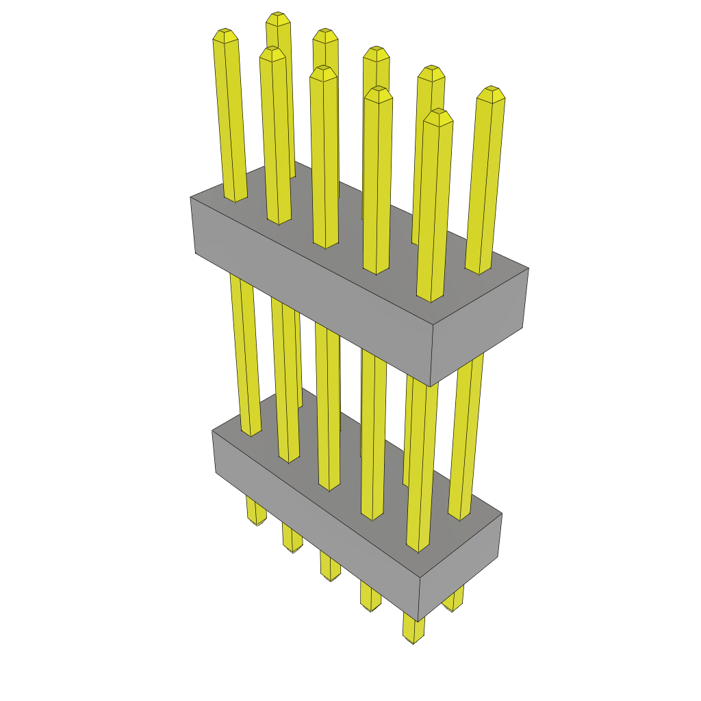 Samtec-TW-05-07-G-D-445-100 Steckverbinderleisten und Leiterplattenbuchsen Conn Board Stacker HDR 10 POS 2mm Solder ST Top Entry Thru-Hole Bulk