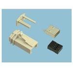 2x4 Cable Plug Connector Kit, Rear Exit, Standard Shield, Black