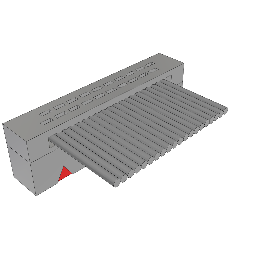 Samtec-FFSD-10-S-36.00-01-N Flachband Kabelbaugruppen Cable Assembly 0.914m 30AWG 1.27mm 20POS IDC Connector F TIGER EYE™ Bulk