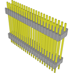 Conn Board Stacker HDR 44 POS 1.27mm Solder ST Thru-Hole Tube