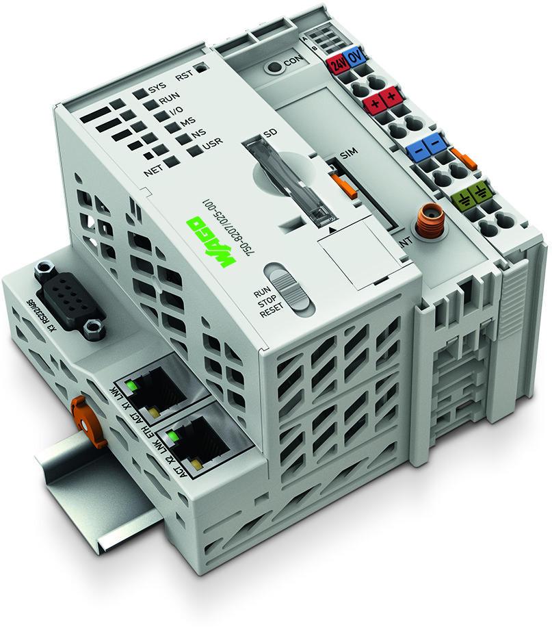 WAGO-750-8207/025-000 Controller Ethernet Controller PFC200, 2 x ETHERNET, RS-232/-485, CAN, CAN open, PROFIBUS-Master, light gray