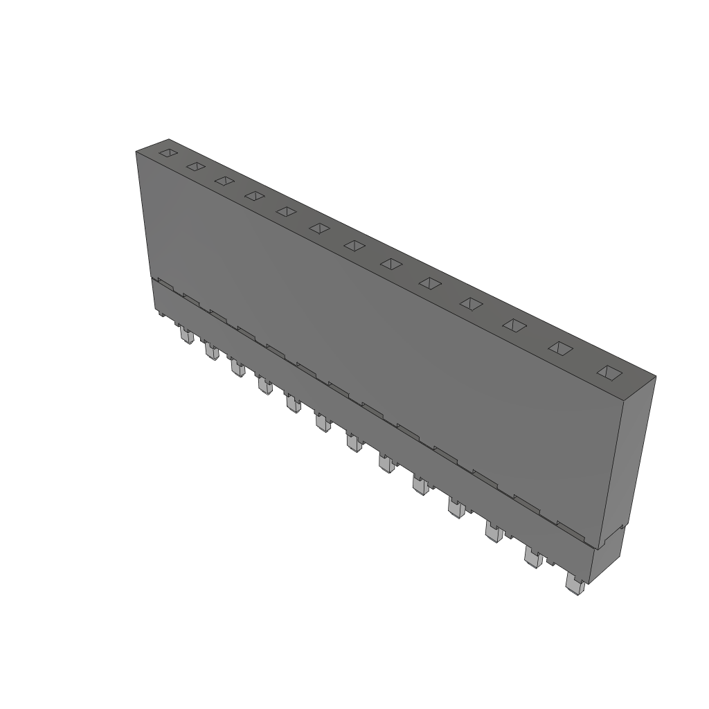 Samtec-ESW-113-12-T-S Steckverbinderleisten und Leiterplattenbuchsen Conn Elevated Socket SKT 13 POS 2.54mm Solder ST Top Entry Thru-Hole Tube