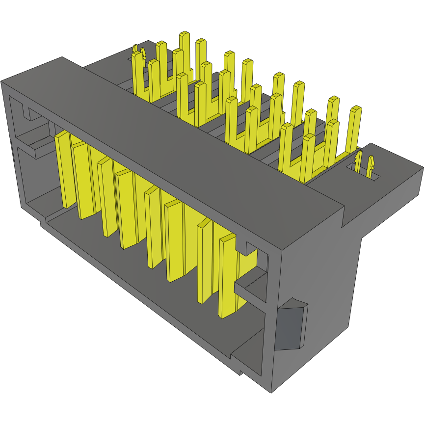 Samtec-MPT-04-01-01-T-RA-LC Piastre connettori e prese PCB Conn Terminal Strip M 4Power POS 1.88mm/3.12mm Solder RA Side Entry Thru-Hole PowerStrip™ Tray