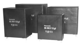 Panasonic-EZP-E50406MTA Kondensator, Kunststofffilm Cap Film 40uF 500V PP 10%( 41.5 X 30 X 51mm) Plastic Rectangular Can 37.5mm 0.0054 Ohm 85°C Ammo