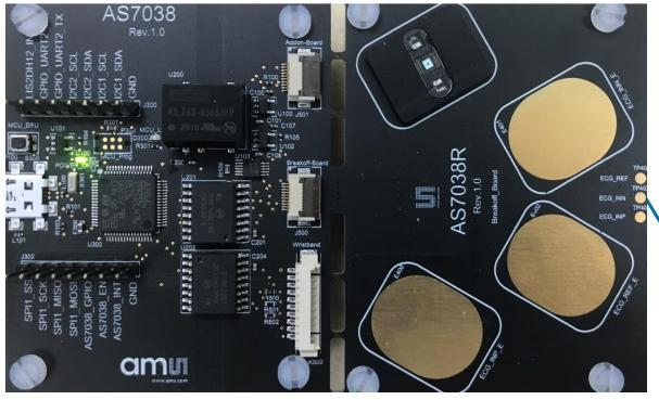 ams OSRAM-AS7038GB_EVALKIT_USB Sensor Development Boards and Kits AS7038GB Biometric Sensor Evaluation Kit Win OS