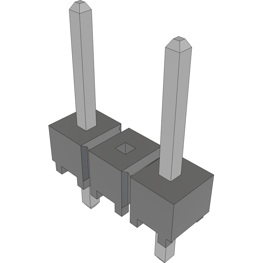 Samtec-HTSW-202-07-T-S Steckverbinderleisten und Leiterplattenbuchsen Conn Unshrouded Header HDR 2 POS 2.54mm Solder ST Top Entry Thru-Hole Bulk