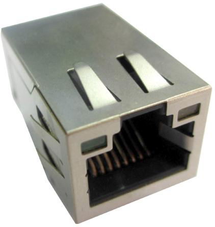 Abracon-ARJE-0026 (MOQ 4800 PCS) Connector Telephone and Telecom Conn RJ-45 RCP 8 POS 2mm Solder RA Thru-Hole 10 Terminal 1 Port Tray