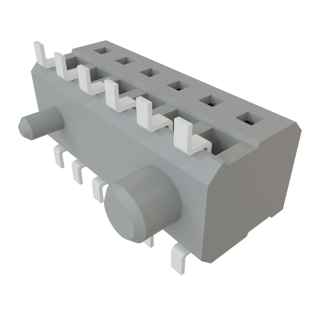 Samtec-CLP-106-02-L-DH-A Connector Headers and PCB Receptacles Conn Socket Strip SKT 12 POS 1.27mm Solder RA Side Entry SMD TIGER CLAW™ Tube