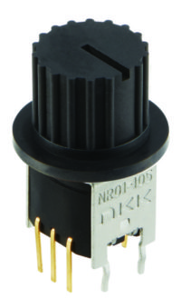 NKK Switches-NR01103ANG13-1A Switch Rotary Switch Rotary ON ON ON SP3T 3 Knob Shaft PC Pins 0.1A 28VAC 28VDC 0.4VA