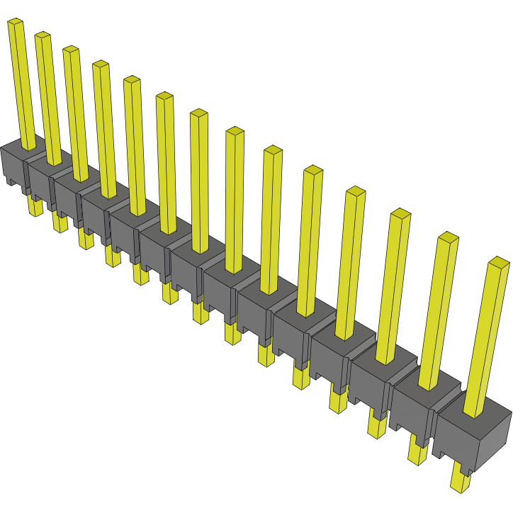 Samtec-MTSW-114-08-G-S-335 Steckverbinderleisten und Leiterplattenbuchsen Conn Unshrouded Header HDR 14 POS 2.54mm Solder ST Top Entry Thru-Hole Bulk