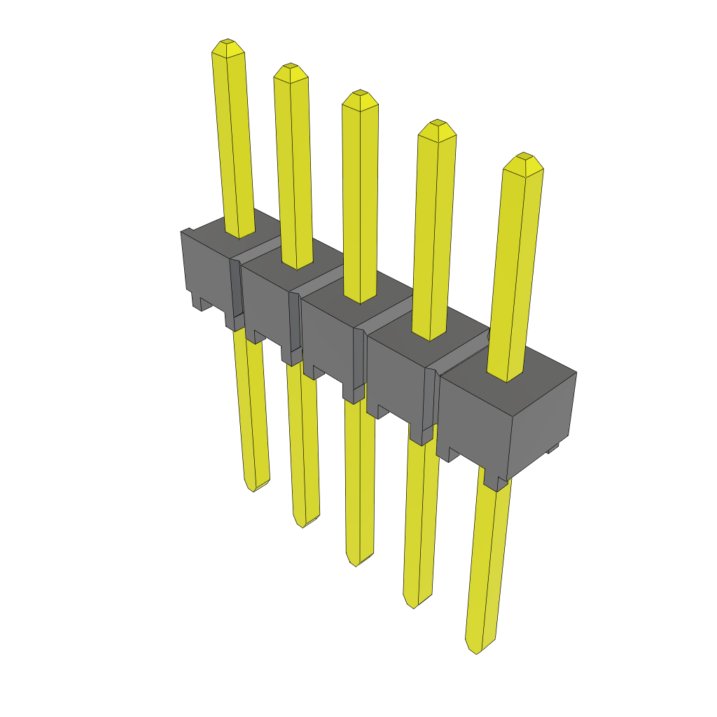 Samtec-TSW-105-22-T-S Connector Headers and PCB Receptacles Conn Unshrouded Header HDR 5 POS 2.54mm Solder ST Top Entry Thru-Hole Bulk