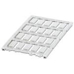 Snap-in markers, Sheet, white, unlabeled, lettering field size 17.5 x 9 mm