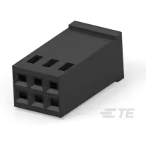 TE Connectivity-87456-2 Connector Discrete Wire Housing Conn Housing RCP 6 POS 2.54mm Crimp ST Cable Mount Black Package