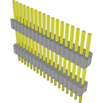 Conn Board Stacker HDR 18 POS 1.27mm Solder ST Thru-Hole Tube