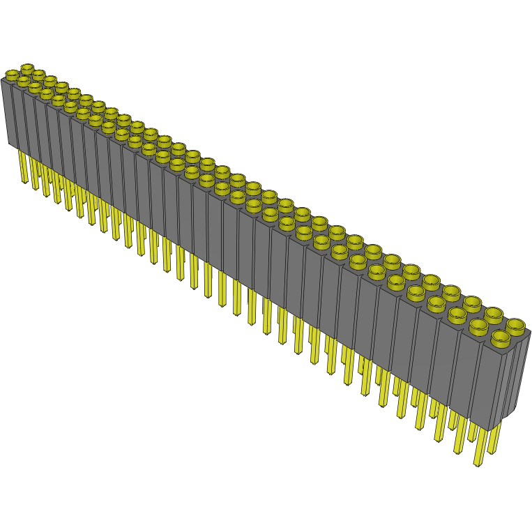 Samtec-ESD-132-G-07 Cabezales del conector y receptáculos PCB Conn Socket Strip SKT 64 POS 2.54mm Solder ST Top Entry Thru-Hole Bulk