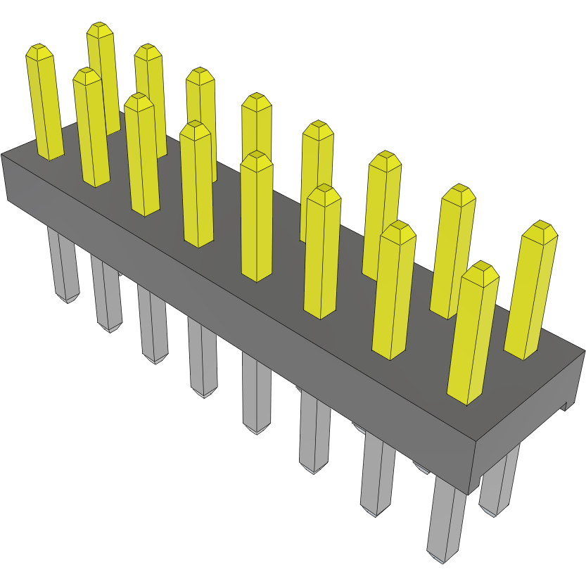Samtec-SQT-108-01-F-D Connector Headers and PCB Receptacles Conn Socket Strip SKT 16 POS 2mm Solder ST Top Entry Thru-Hole Tube