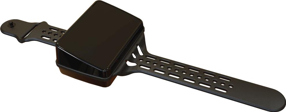 Serpac Electronic Enclosures-BW67SDBKCSNO Black Polycarbonate Sloped Face Wrist Enclosure with Neon Orange Band <h4><strong>CALIFORNIA PROPOSITION</strong> ⚠️<strong>65 WARNING</strong>⚠️</h4>