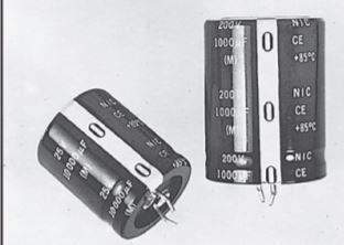 NIC Components-NRLUW102M200V30X35SF Capacitor Aluminum Electrolytic Cap Aluminum Lytic 1000uF 200V 20% (30 X 35mm) Snap-In 10mm 3.09A 5000h 105°C