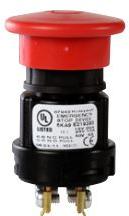 Honeywell-87943-08 Switch Emergency Stop Switch Emergency Stop N.O./N.C. DPST Mushroom Button 20A 24VDC Screw Panel Mount