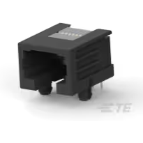 TE Connectivity-215877-1 Connettore telefono e telecomunicazione Conn RJ-45 F 8 POS 1.27mm Solder RA Thru-Hole 8 Terminal 1 Port Cat 3 Reel