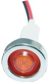 Mallory Sonalert Products-FL1P-10NW-1-Y12V Panel Mount Indicators LED Panel Mount Indicator Uni-Color Yellow 1500mcd 2-Pin Bulk