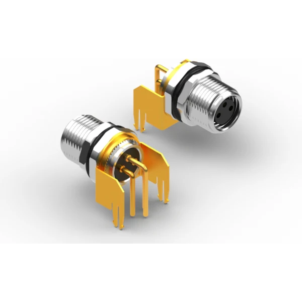 Tensility International-54-00273 Steckverbinder, rund Conn M8 Circular SKT 3 POS Solder RA Thru-Hole 3 Terminal 1 Port