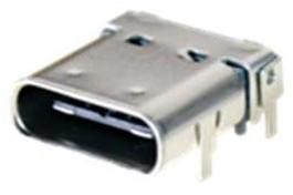 ADAM TECH-USB-C31-S-RA-CS1-BK-T/R Connector USB Conn USB Type C RCP 24 POS 0.5mm Solder RA SMD 24 Terminal 1 Port T/R