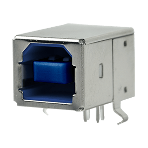 Same Sky (formerly CUI Devices)-UJ2-BH-BL1-TH Connector USB Conn USB 2.0 Type B RCP 4 POS 2.5mm Solder RA Thru-Hole 4 Terminal 1 Port