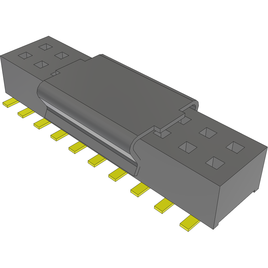 Samtec-CLP-110-02-H-D-P Connector Headers and PCB Receptacles Conn Socket Strip SKT 20 POS 1.27mm Solder ST Top Entry SMD TIGER CLAW™ Tube