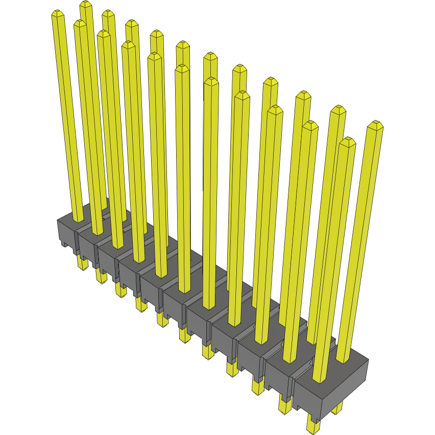 Samtec-TSW-111-18-G-D Piastre connettori e prese PCB Conn Unshrouded Header HDR 22 POS 2.54mm Solder ST Top Entry Thru-Hole Bulk