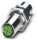 PHOENIX CONTACT-1424326 Sensor Accessories Panel feed-through, 4-position, Socket, straight, M12, D - data, on Socket straight M12, D - data, Bipolar mounting, M16 x 1.5