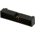 Conn Shrouded Header (4 Sides) HDR 26 POS 2.54mm Solder ST Top Entry Thru-Hole C-Grid Tray