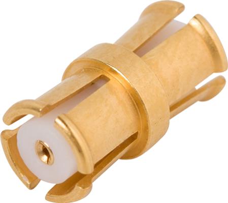 Amphenol-1112-4189 Conector RF Conn SMP Adapter 0Hz to 40GHz 50Ohm ST F/F Gold Over Nickel Tray