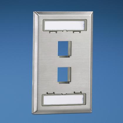 Panduit-NKF2S Accessori per connettori Connector Accessories Faceplate Straight Stainless Steel