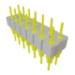 Conn Unshrouded Header HDR 14 POS 2.54mm Solder ST Top Entry Thru-Hole Tube