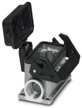 PHOENIX CONTACT-1412845 Schrumpfbalgenadapter Backshell Box Mounting Base Straight Die Cast Aluminum Gray