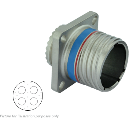 SOURIAU-8D019M18AB Steckverbinder, rund Conn Circular PIN 18 POS Crimp ST Flange Mount 18 Terminal 1 Port