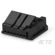 TE Connectivity-1-2301968-1 Einzeladersteckverbinder, Gehäuse Conn Housing RCP 7 POS 1.27mm Crimp ST Cable Mount Black Carton