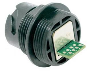 CONEC-17-110394 Steckverbinder, Telefon und Telekommunikation Conn RJ-45 F 8 POS Solder ST Panel Mount 8 Terminal 1 Port Cat 5e