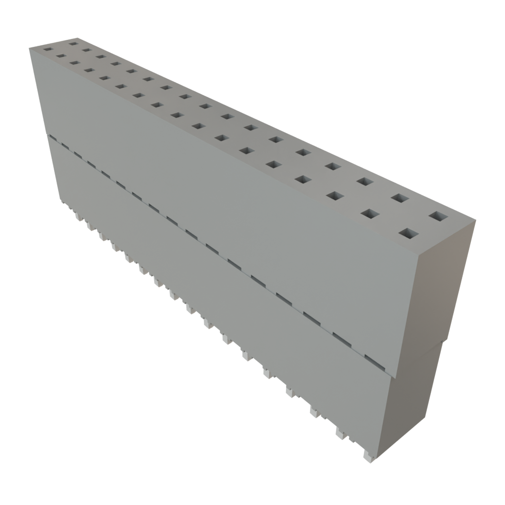 Samtec-ESQ-117-33-T-D Steckverbinderleisten und Leiterplattenbuchsen Conn Elevated Socket SKT 34 POS 2.54mm Solder ST Top Entry Thru-Hole Tube