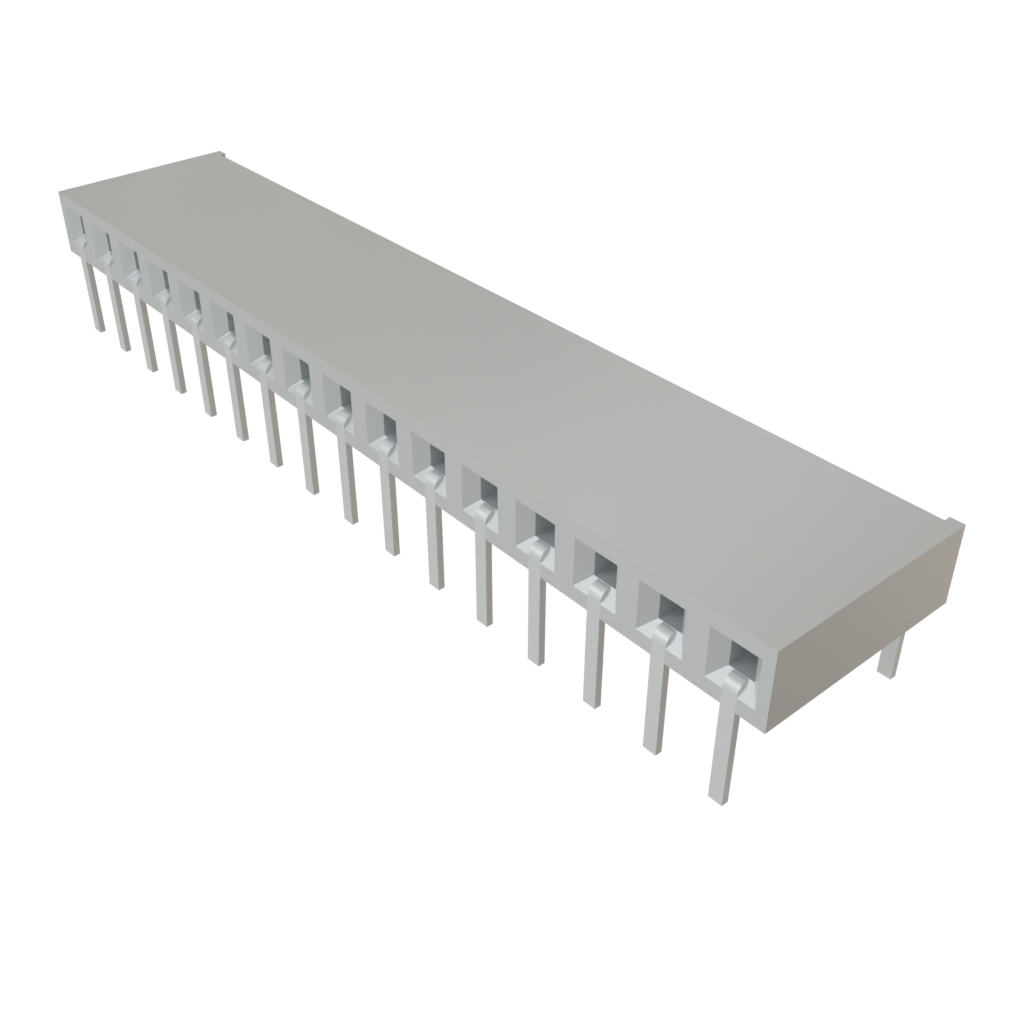 Samtec-BCS-116-L-S-HE Embases de raccordement et réceptacles PCB Conn Socket Strip SKT 16 POS 2.54mm Solder RA Side Entry Thru-Hole TIGER CLAW™ Tube