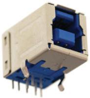 Assmann WSW components, Inc-AU-Y1007-3 Connector USB Conn USB 3.0 Type B RCP 9 POS 2.5mm Solder RA Thru-Hole 9 Terminal 1 Port Tray