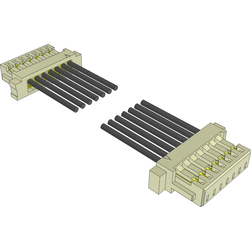 Samtec-S1SS-07-28-GF-03.50-D-NUS Cable Assembly Other Cable Assembly Discrete Wire 0.088m 28AWG Wire to Board to Wire to Board 7 to 7 POS SKT-SKT Crimp-Crimp Micro Mate™ Bag