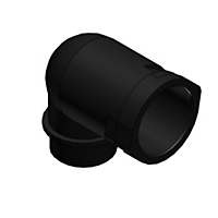 Thomas & Betts-ALWD-M253 Kabelzubehör Smart Line 90 Degree Black One-Piece Elbow with Integral Cone Seal, Material-Polyamide 6, Conduit Size NW23, Thread Size - M25x1.5