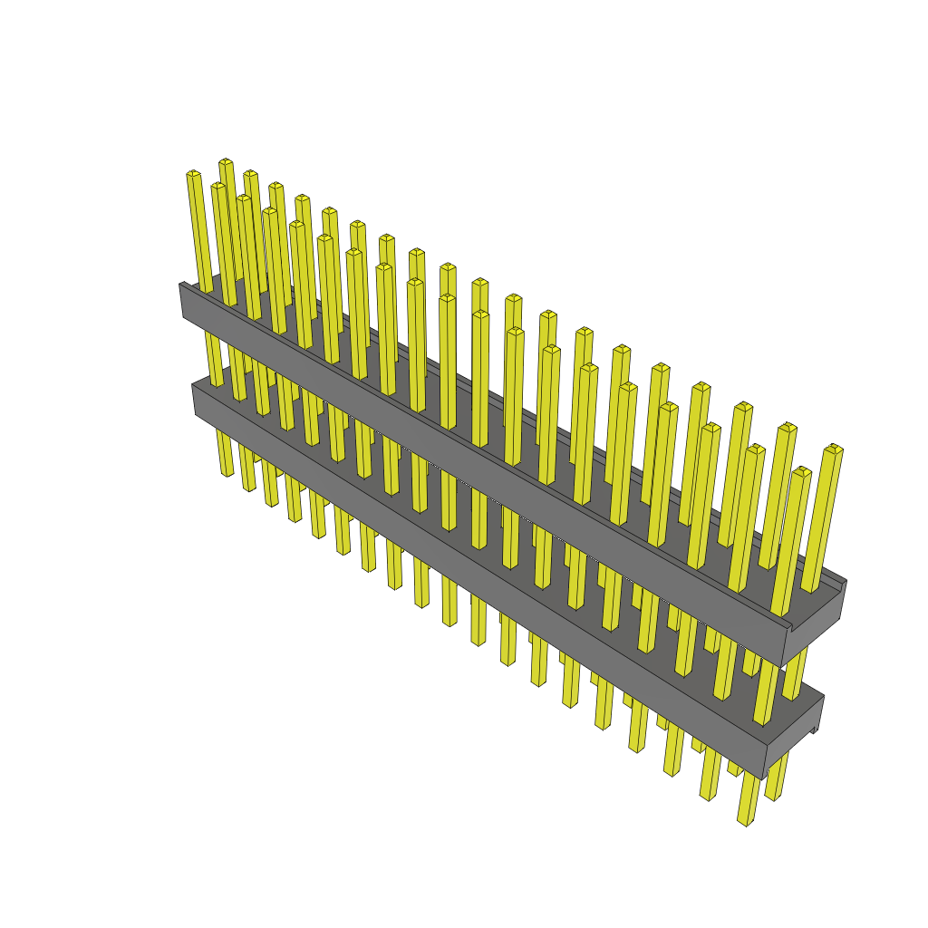 Samtec-ZW-19-11-G-D-408-207 Cabezales del conector y receptáculos PCB Conn Board Stacker HDR 38 POS 2.54mm Solder ST Thru-Hole Bulk