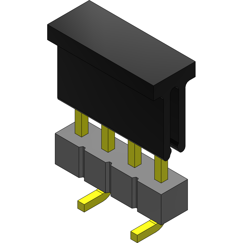 Samtec-TSM-104-02-T-SV-P Cabezales del conector y receptáculos PCB Conn Unshrouded Header HDR 4 POS 2.54mm Solder ST Top Entry SMD Tube
