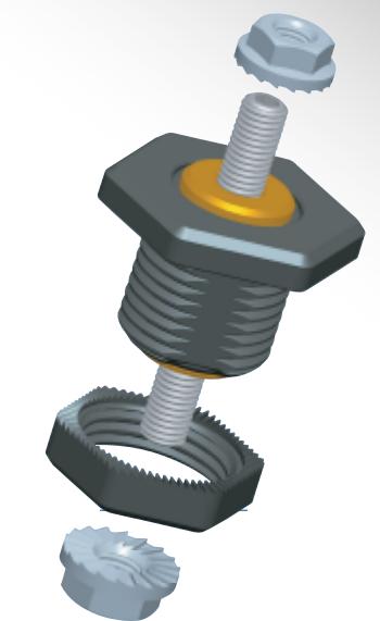 GEP Power Products-PTB-14D-05 Connector Terminals Military Grade 1/4 Inch Pass Thru Stud