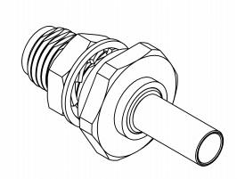 Radiall-R125321020 Connettore RF Conn SMA 0Hz to 12.4GHz 50Ohm Crimp ST Cable Mount RCP Gold Over Copper