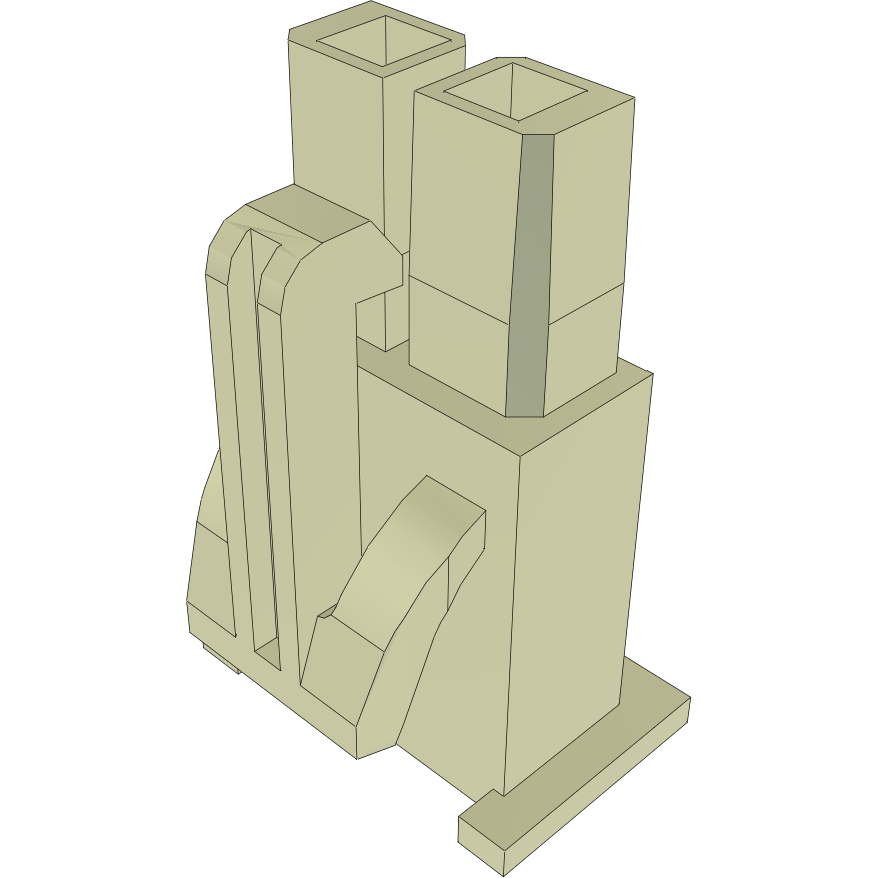 Samtec-IPBD-02-S Einzeladersteckverbinder, Gehäuse Conn Housing RCP 2 POS 4.19mm Crimp ST Cable Mount Black Loose